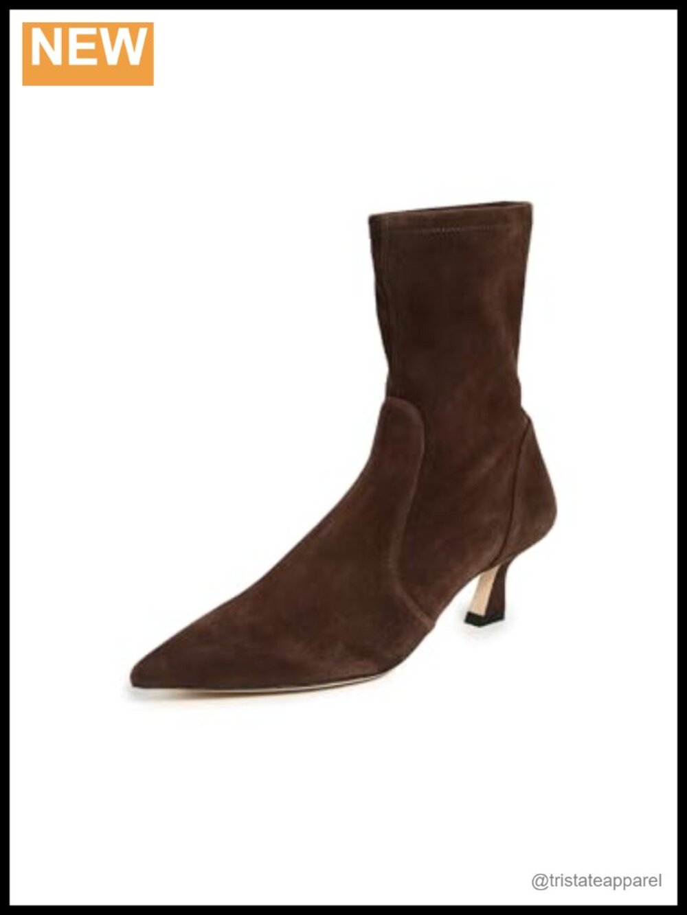 Suede Kitten Heel Pointed Toe Booties Ankle High
